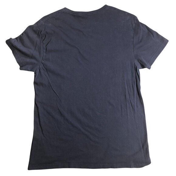 Polo Ralph Lauren Men's Crewneck Tee Shirt Large Navy BLue V-Neck Short Sleeve - Picture 2 of 9